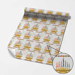 7 Principles Of Kwanzaa Wrapping Paper Roll Festival Of Lights African Heritage Gift - Print Your Wear