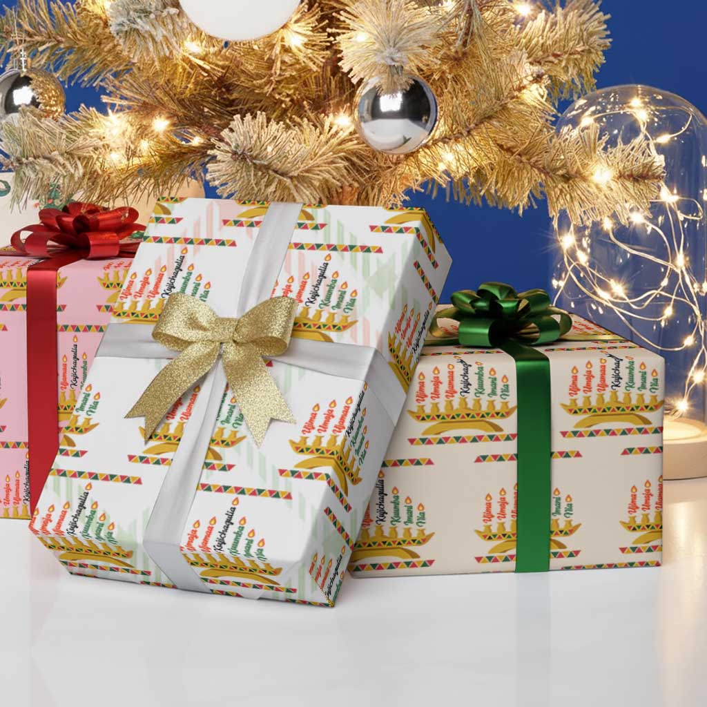 7 Principles Of Kwanzaa Wrapping Paper Roll Festival Of Lights African Heritage Gift - Print Your Wear