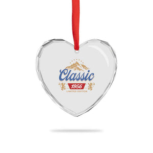 70th Birthday Beer Classic 1956 Limited Edition Heart Crystal Glass Ornament Funny Gifts for 70 Year Olds