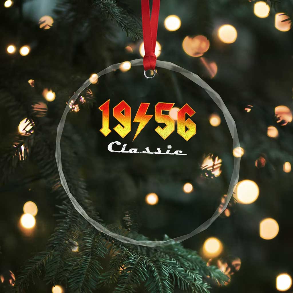70th Birthday Crystal Glass Ornament Classic Born 1956 Turning 70 Year Old TS10 Print Your Wear