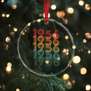 70th Birthday Crystal Glass Ornament Vintage 1956 Retro 70 Years Old Birthday