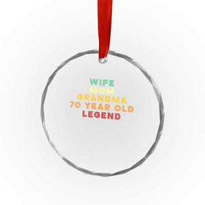 70th Birthday Gifts For Women Crystal Glass Ornament Wife Mom Grandma 70 Year Old Legend TS10 Print Your Wear