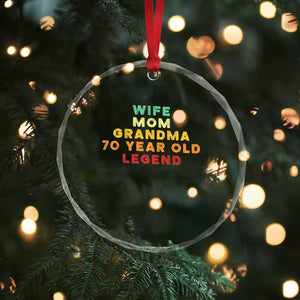 70th Birthday Gifts For Women Crystal Glass Ornament Wife Mom Grandma 70 Year Old Legend TS10 Print Your Wear