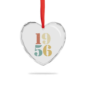 70th Birthday Heart Crystal Glass Ornament Classic Retro 1956 70 Year Old Gifts TS10 Print Your Wear