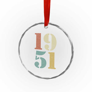 75th Birthday Crystal Glass Ornament Classic Retro 1951 70 Year Old Gifts TS10 Print Your Wear