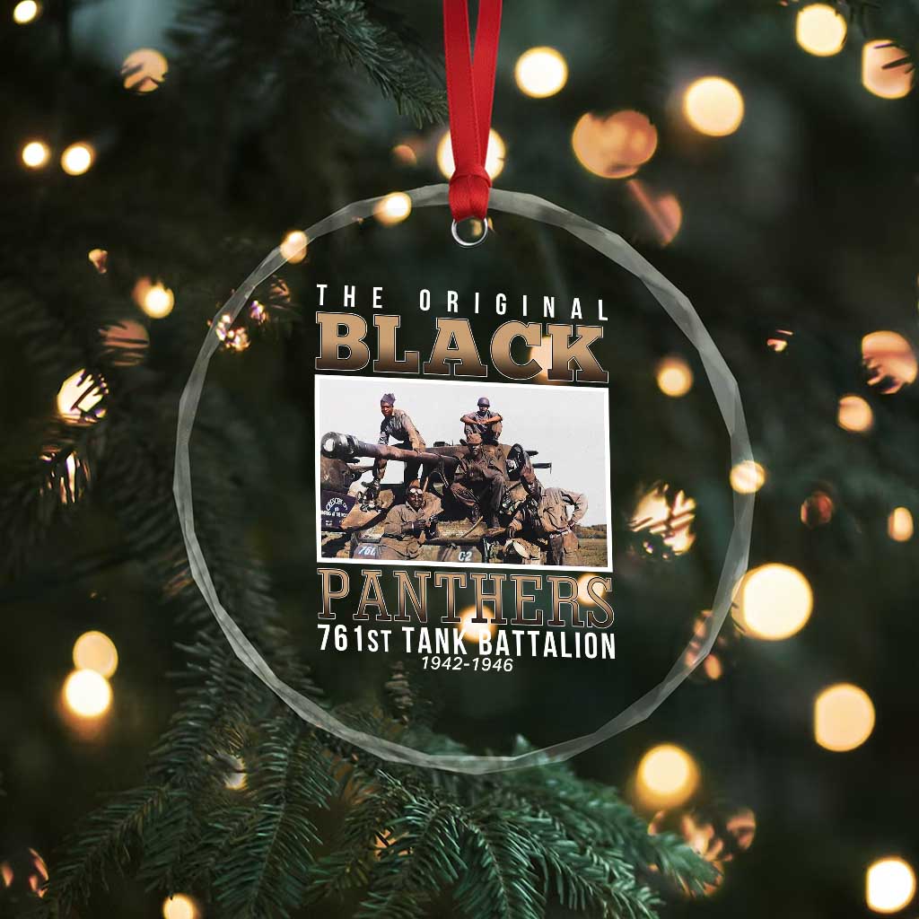 761st Tank Battalion Tribute Crystal Glass Ornament Black Panthers WW2 Heroes TS02 Print Your Wear