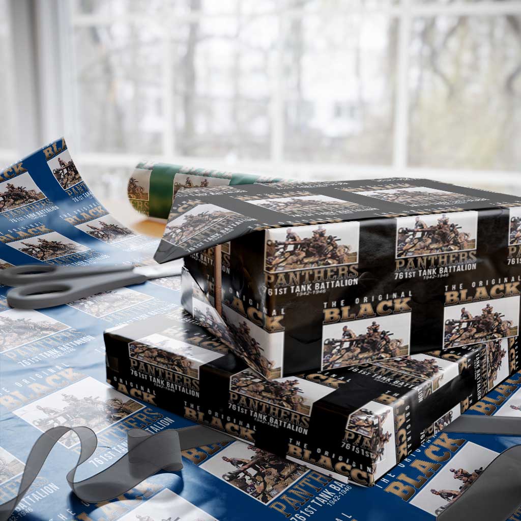 761st Tank Battalion Tribute Wrapping Paper Roll Black Panthers WW2 Heroes TS02 Black Print Your Wear