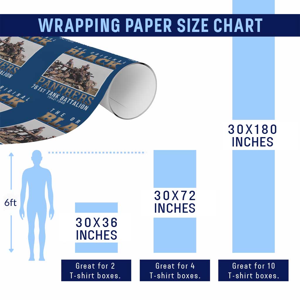 761st Tank Battalion Tribute Wrapping Paper Roll Black Panthers WW2 Heroes TS02 Print Your Wear