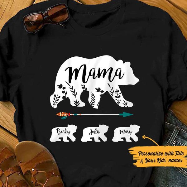 Personalized Mom Mama Bear T Shirt CTM Youth Custom - Printyourwear