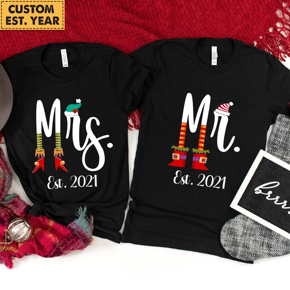 Custom JP Shirt Mrs Last Name Elf Shirt Soon To Be Wife Future Mrs Name CTM Youth Custom - Printyourwear