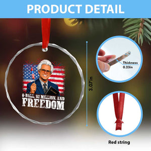 8 Ball 2 Million Dollars And Freedom Crystal Glass Ornament Billy Meme Baby 4th of July TS11 Print Your Wear
