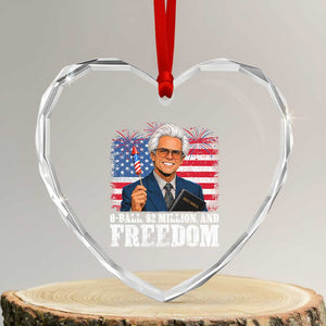 8 Ball 2 Million Dollars And Freedom Heart Crystal Glass Ornament Billy Meme Baby 4th of July