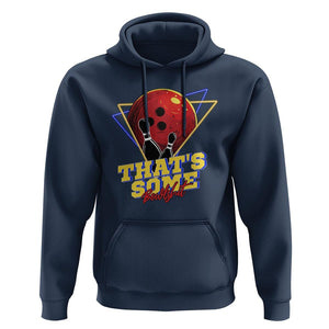 80s Bowling Hoodie That's Some Bowlshit Neon Retro Ball Pins Strike Spilt TS11 Navy Print Your Wear