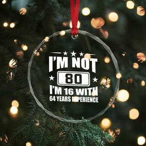 80th Birthday Crystal Glass Ornament Funny Saying 80 Year Old Gift TS10 Print Your Wear