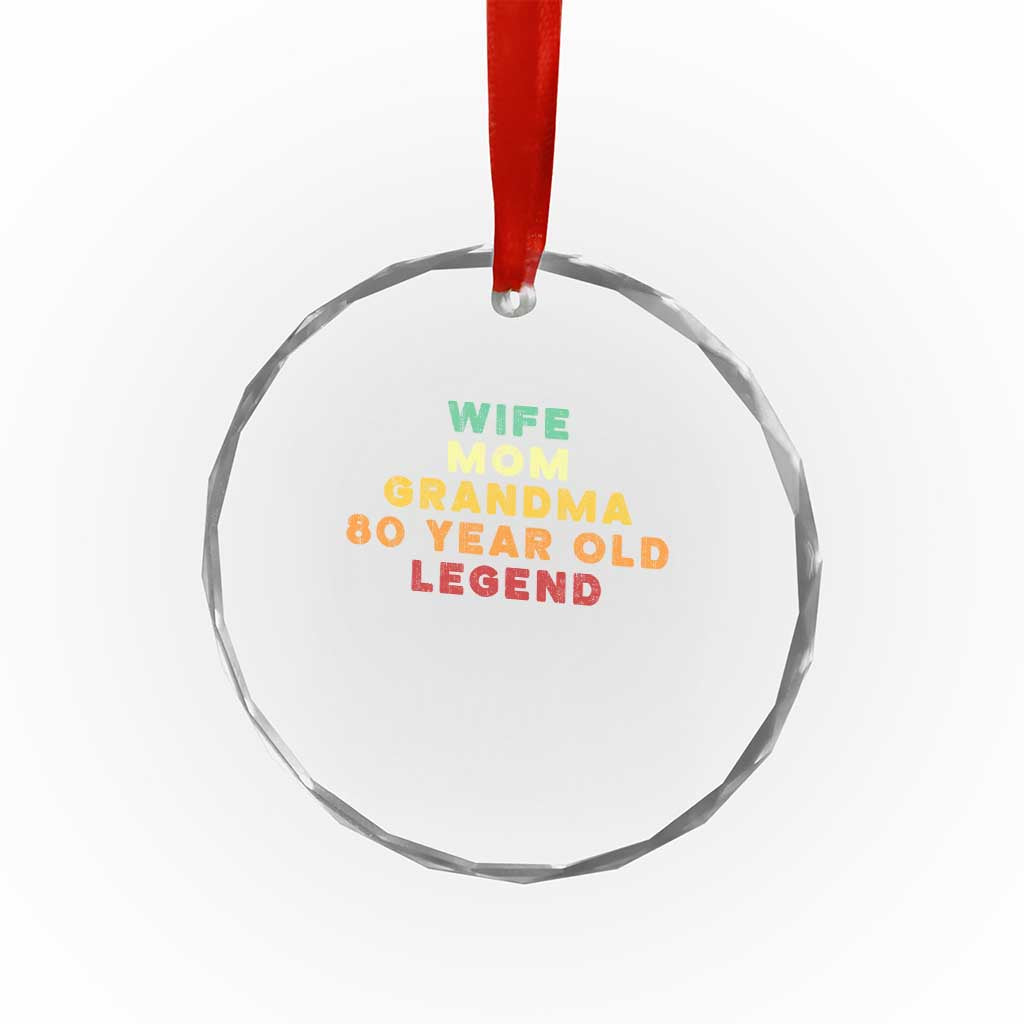 80th Birthday Gifts For Women Crystal Glass Ornament Wife Mom Grandma 80 Year Old Legend TS10 Print Your Wear