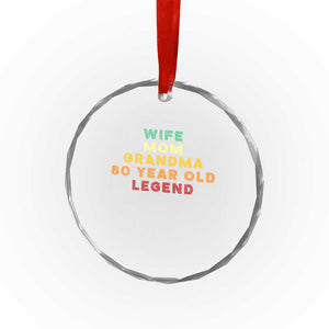 80th Birthday Gifts For Women Crystal Glass Ornament Wife Mom Grandma 80 Year Old Legend TS10 Print Your Wear
