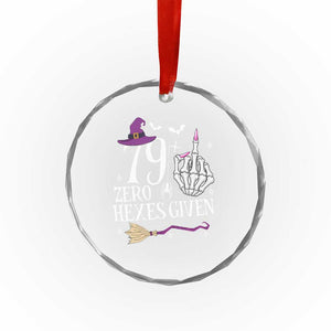 80th Birthday Halloween Crystal Glass Ornament 79 Plus Middle Finger Zero Hexes Given Gift For Women TS14 Print Your Wear