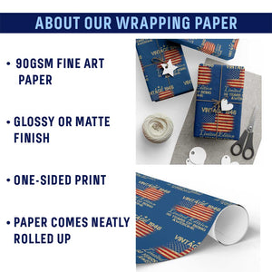 80th Birthday Wrapping Paper Roll Vintage 1946 Limited Edition 80 Year Old Birthday USA Flag TS10 Print Your Wear