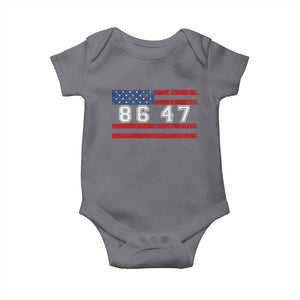 86 47 Baby Onesie Impeach 47th President US Flag 8647 TS10 Charcoal Print Your Wear