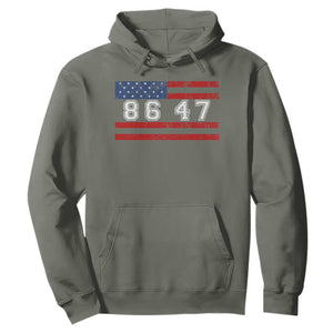86 47 Hoodie Impeach 47th President US Flag 8647 TS10 Military Green Print Your Wear