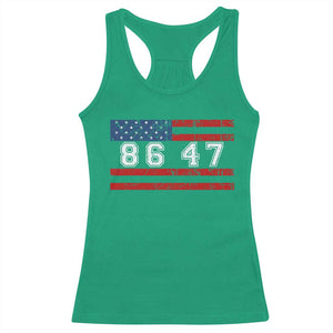 86 47 Racerback Tank Top Impeach 47th President US Flag 8647 TS10 Irish Green Print Your Wear