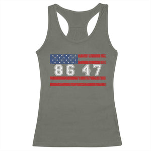 86 47 Racerback Tank Top Impeach 47th President US Flag 8647 TS10 Military Green Print Your Wear