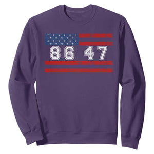 86 47 Sweatshirt Impeach 47th President US Flag 8647 TS10 Purple Print Your Wear