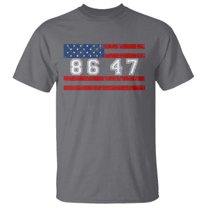 86 47 T Shirt Impeach 47th President US Flag 8647 TS10 Charcoal Print Your Wear