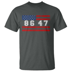 86 47 T Shirt Impeach 47th President US Flag 8647 TS10 Dark Heather Print Your Wear