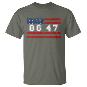 86 47 T Shirt Impeach 47th President US Flag 8647 TS10 Military Green Print Your Wear