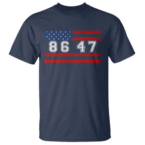86 47 T Shirt Impeach 47th President US Flag 8647 TS10 Navy Print Your Wear