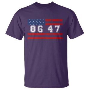 86 47 T Shirt Impeach 47th President US Flag 8647 TS10 Purple Print Your Wear