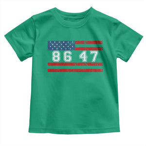 86 47 Toddler T Shirt Impeach 47th President US Flag 8647 TS10 Irish Green Print Your Wear