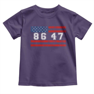 86 47 Toddler T Shirt Impeach 47th President US Flag 8647 TS10 Purple Print Your Wear