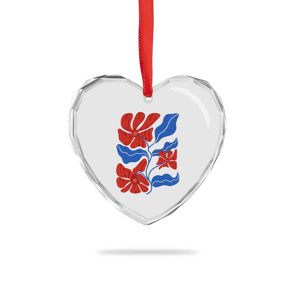 86 47 Boho Floral Matisse Heart Crystal Glass Ornament No Kings Oligarchy FDT Political Protest TS14 Print Your Wear