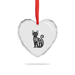 86 47 Celestial Black Cat Mystic Heart Crystal Glass Ornament Moon Stars Coded Political Satire TS02 Print Your Wear