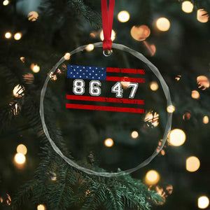 86 47 Crystal Glass Ornament Impeach 47th President US Flag 8647 TS10 Print Your Wear