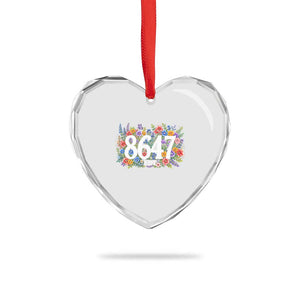 86 47 Floral Boho Style Heart Crystal Glass Ornament Subtle FDT TS14 Print Your Wear