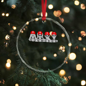 86 47 Subtle Anti FDT Crystal Glass Ornament Funny Skeleton Wearing Hat Sarcastic Political TS14 Print Your Wear