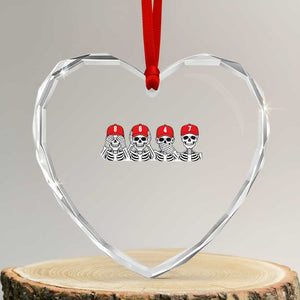 86 47 Subtle Anti FDT Heart Crystal Glass Ornament Funny Skeleton Wearing Hat Sarcastic Political TS14 Transparent Glass 3'' Heart Print Your Wear