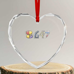 8647 Medical Professions Resist Graphic Heart Crystal Glass Ornament Healthcare Worker Freedom TS12 Transparent Glass 3'' Heart Print Your Wear