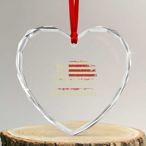 8647 Resist 25th Amendment Heart Crystal Glass Ornament Vintage American Flag TS11 Transparent Glass 3'' Heart Print Your Wear