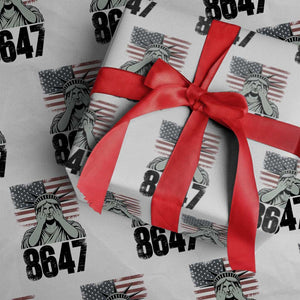 8647 Statue Of Liberty Wrapping Paper Roll Political Satire Protest Poster Graphic TS12 White Print Your Wear