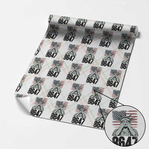 8647 Statue Of Liberty Wrapping Paper Roll Political Satire Protest Poster Graphic TS12 Christmas Plaid Print Your Wear