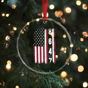 8647 Vintage US Flag Crystal Glass Ornament Political Expression Apparel For Democrats TS12 Print Your Wear