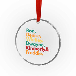 90s Black Sitcom HBCU Culture Tribute Crystal Glass Ornament Ron Denise Whitley Dwayne Kimberly Freddie TS02 Print Your Wear