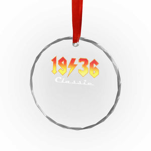90th Birthday Crystal Glass Ornament Classic Born 1936 Turning 90 Year Old TS10 Print Your Wear