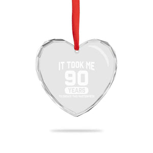 90th Birthday Heart Crystal Glass Ornament To Create This Masterpiece 90 Year Old Gift TS10 Print Your Wear
