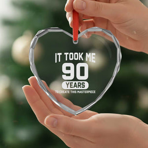 90th Birthday Heart Crystal Glass Ornament To Create This Masterpiece 90 Year Old Gift TS10 Print Your Wear