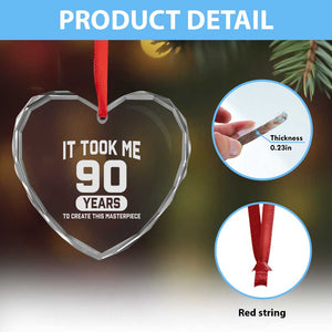 90th Birthday Heart Crystal Glass Ornament To Create This Masterpiece 90 Year Old Gift TS10 Print Your Wear